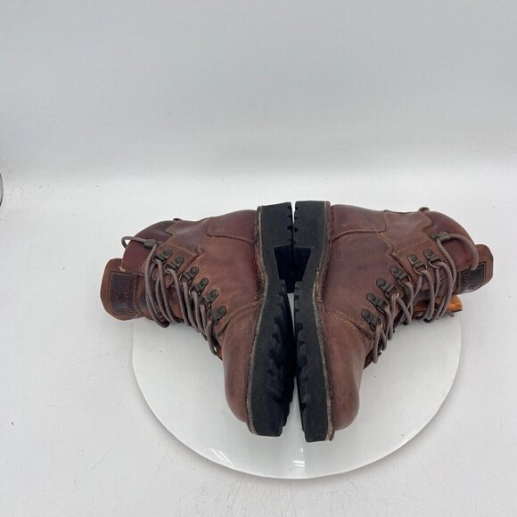 Timberland Men Size 6 Brown Leather Lace Up Hiking Trail Ankle Stomper Boot - Picture 5 of 13